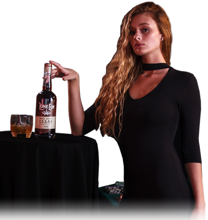 girl with whiskey2 Lone Elm Whiskey Spokesperson